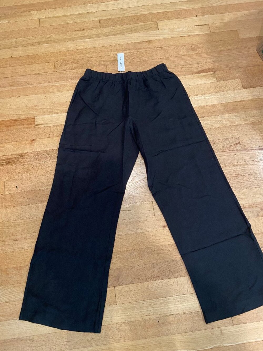 PERFETWHITETEE NWT LARGE Pants, BLACK Linen/Cotton